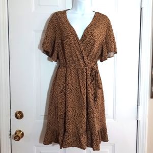 Kojooin Cheetah Print Mini Dress. Size XL. NWOT.
